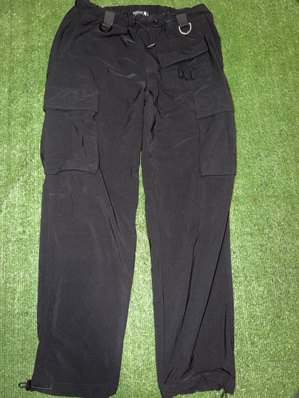 Black Cargo Utility Pants